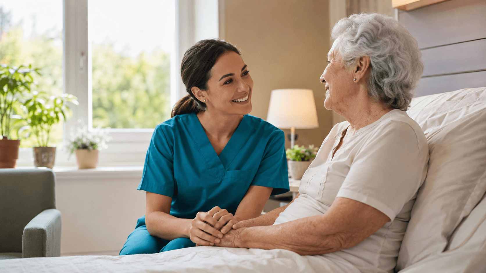 Caregiver providing compassionate care